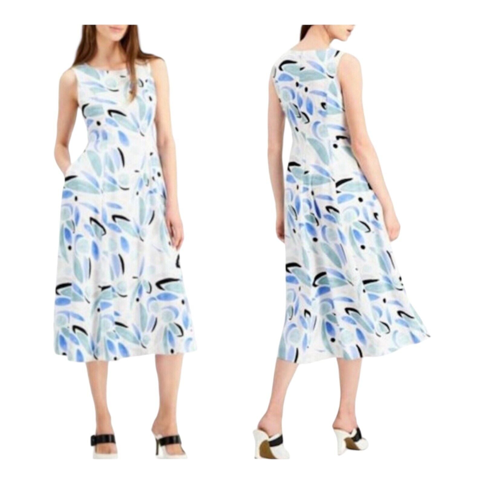 Alfani Printed Fit Flare Dress Dynamic Dance