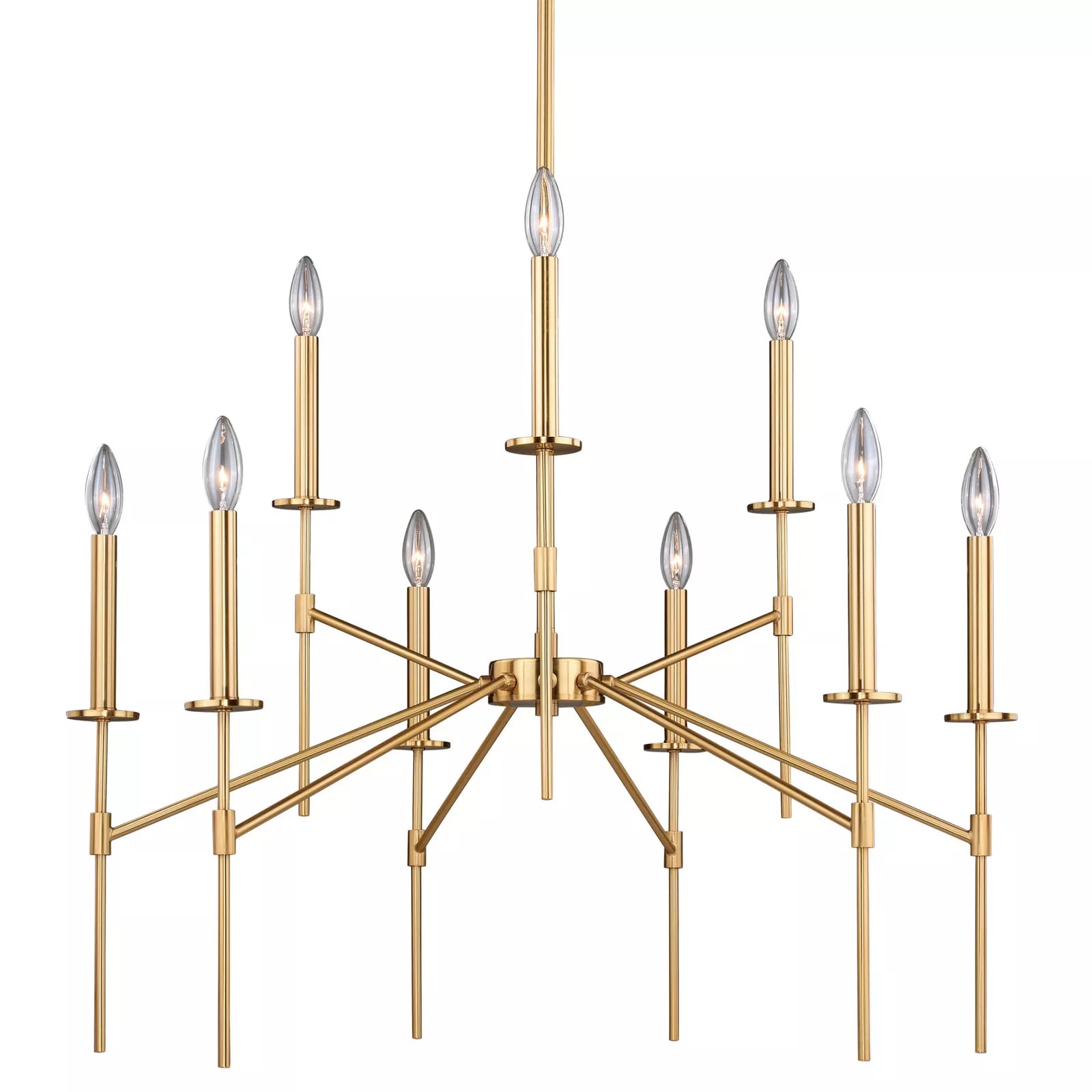 VAXCEL H0180 Kedzie 9L Chandelier Brass