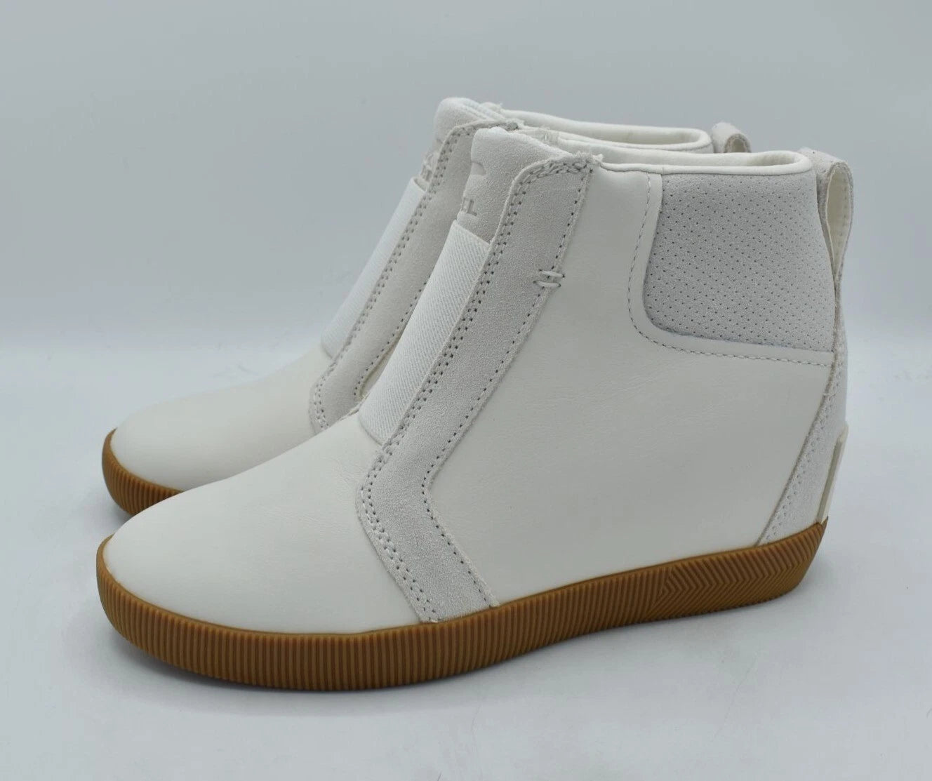 SOREL Out N About Pull-on Wedge Womens Shoes Sea Salt/Gum 2 : 8.5