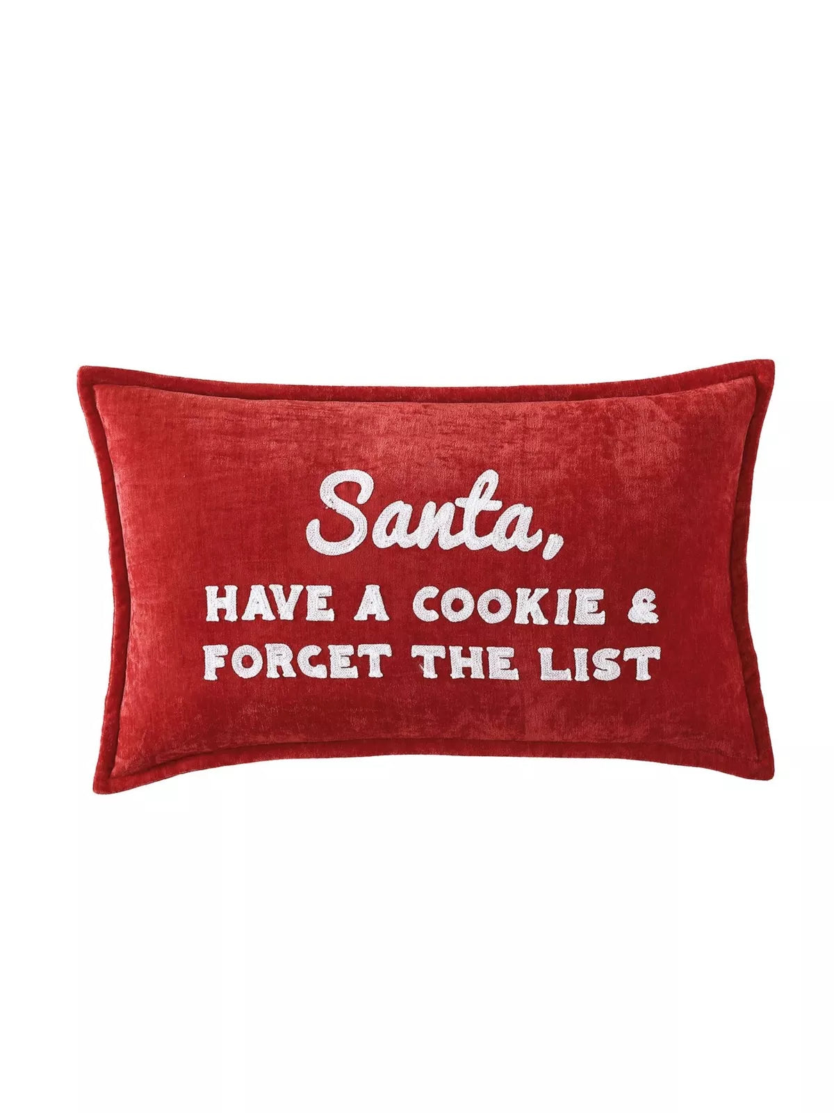 Lacourte Santa Cookie List Decorative Pillow, 14″ x 24″