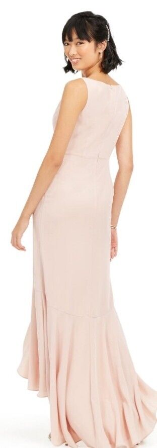 Adrianna Papell Crepe Cascade Gown