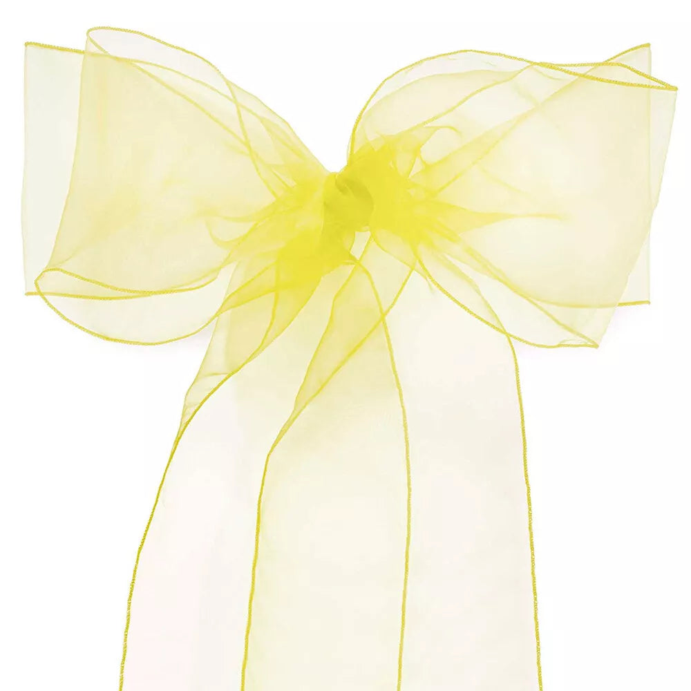 LinenTablecloth Organza Sash (10-Piece) Gold