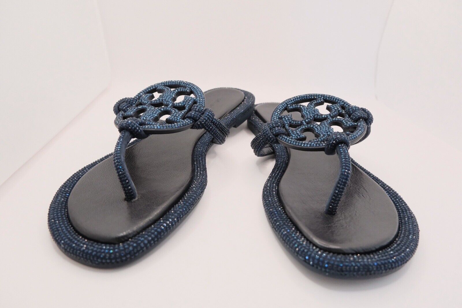 Tory Burch Womens Miller Knotted Pave Sandals