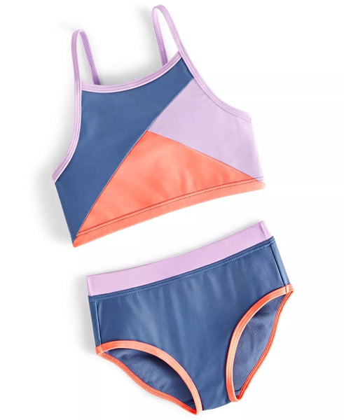 ID IDEOLOGY Big Girls Tankini And Bikini Set Colorblocked, Size Medium