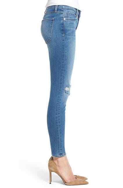 Current/Elliott Stiletto Distressed Ankle Skinny Jeans Stretch Indigo, SZ 27