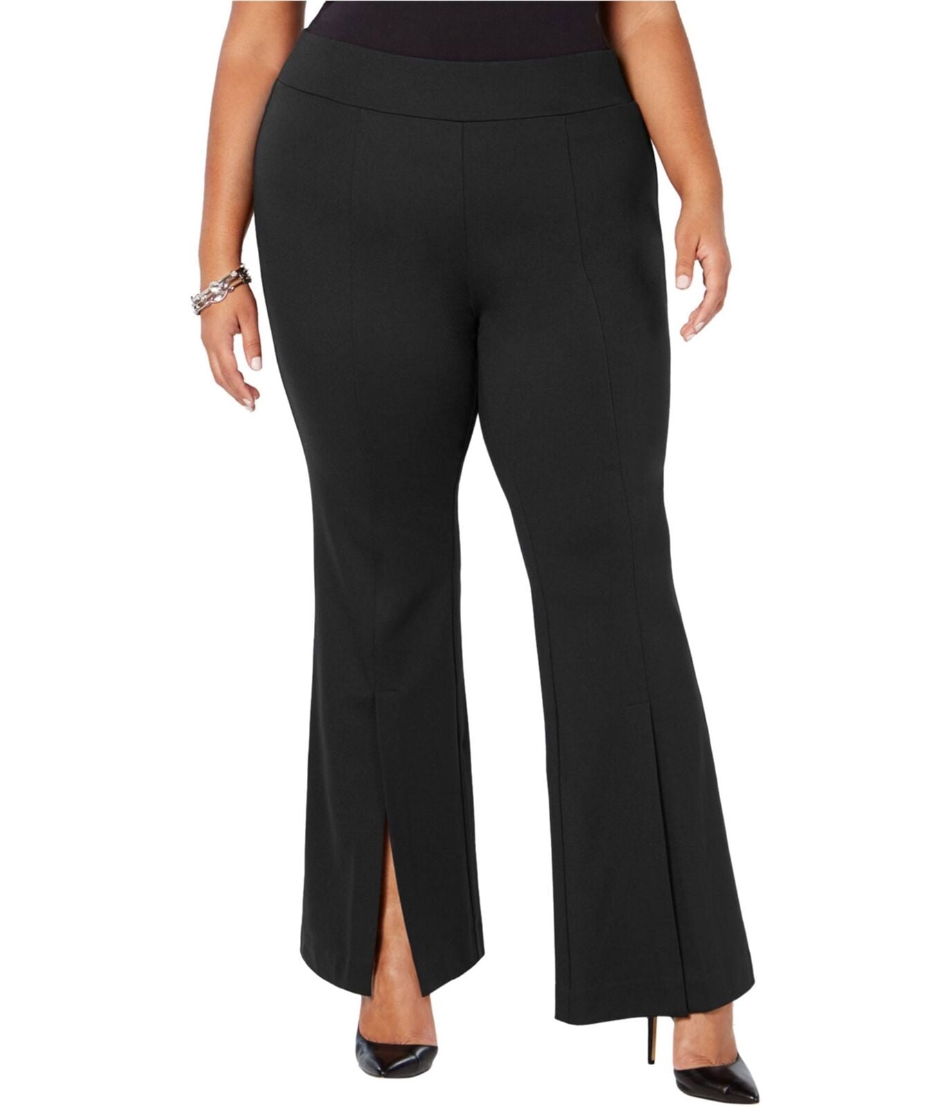 INC Womens Plus Size Slit Front Casual Trouser Pants