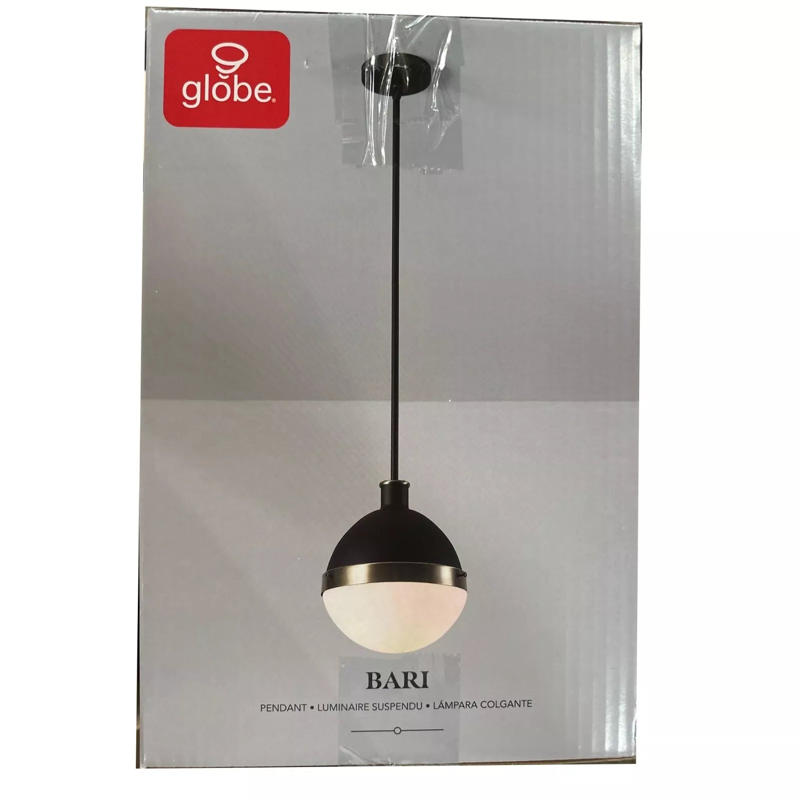 Globe Electric Bari 1-Light Matte Black Pendant, 65773