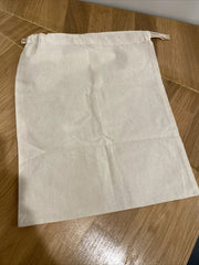 Tory Burch Logo Drawstring Canvas Dust Bag for Shoes Belt Handbags 12.5″x14.”