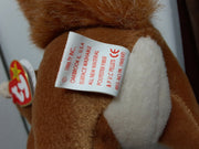 Nuts the Squirrel Beanie Baby ERRORS 9+ VERY RARE Retired 4114 TY 1996 PVC