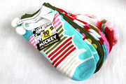 DISNEY Mickey Socks Woman's Shoe Size 4-10 Aqua 6 Pair Pack