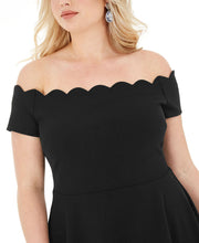 B Darlin Trendy Plus Size Off-the-Shoulder a-Line Dress