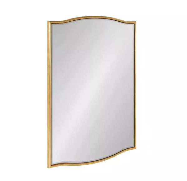 Kate and Laurel Sedelle Rectangle Gold Wall Mirror