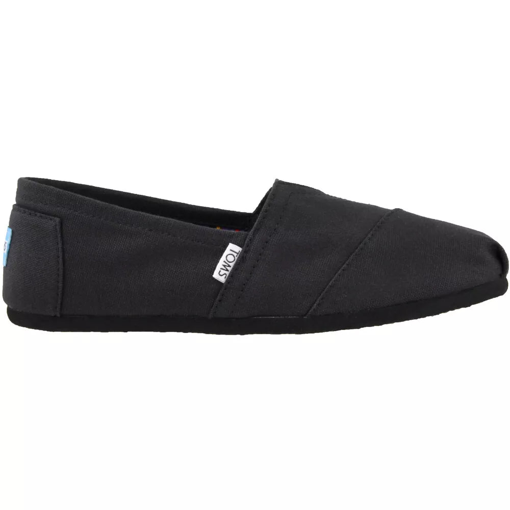 TOMS Alpargata Classic Slip On Mens Black Casual Shoes,11.5/Black