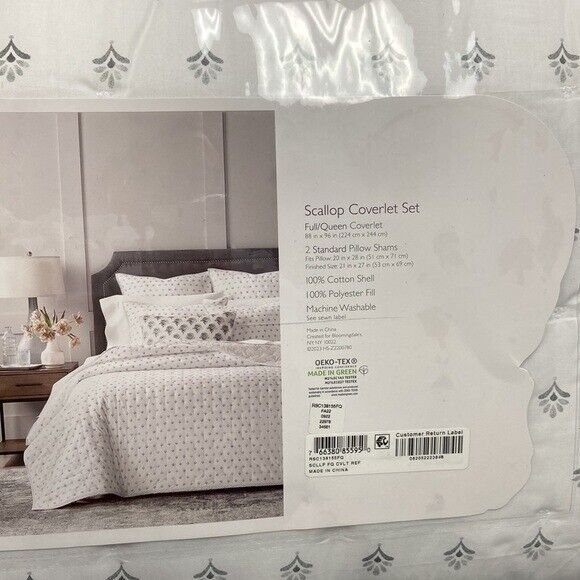 Sky Scallop Reversible Coverlet