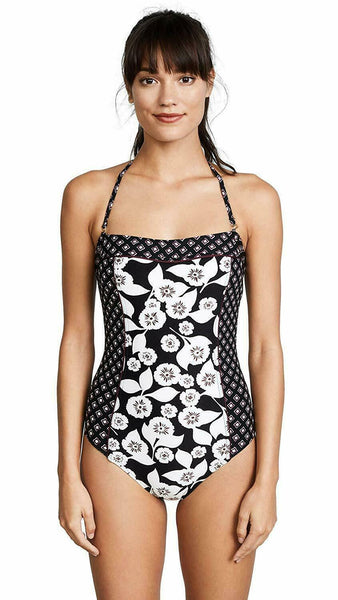 Kate Spade New York Womens Aliso Beach Bandeau One Piece, Black, Medium