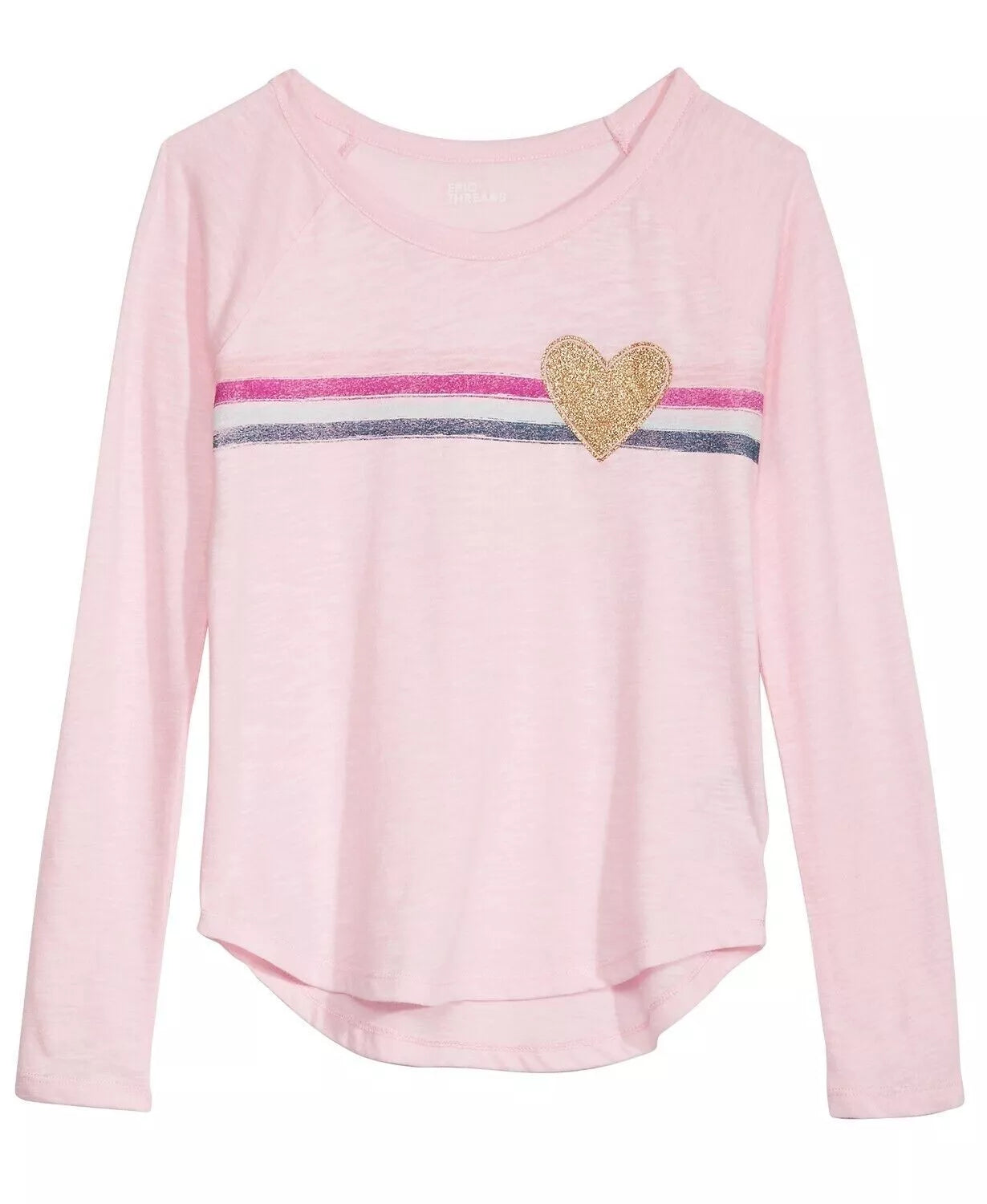 Epic Threads Big Girls Striped Heart T-Shirt