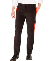 Calvin Klein Mens Velvet Stripe Slim-Fit Trouser Pants