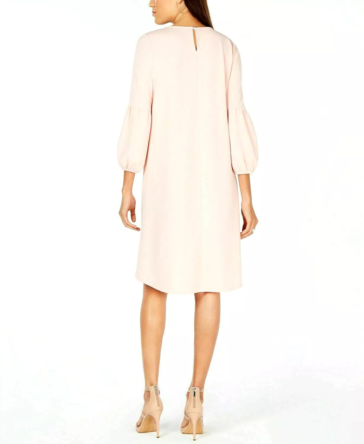 NY Collection Petite Women's Blush Statement-Sleeve Dress, Size Small