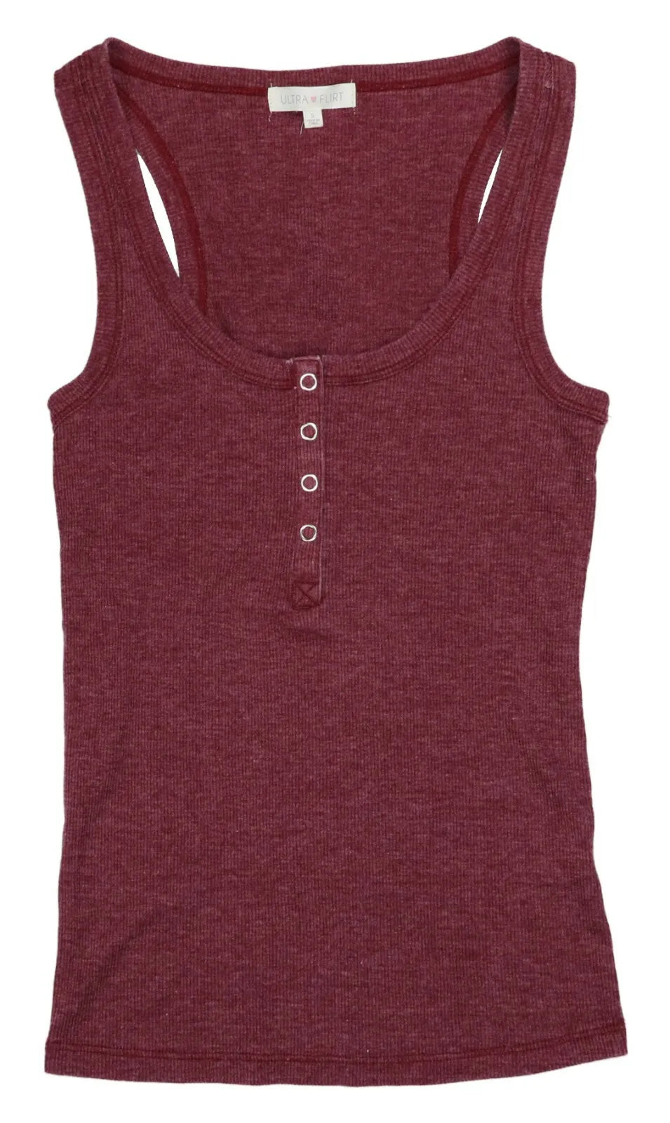 Ultra Flirt Juniors Henley Tank Top