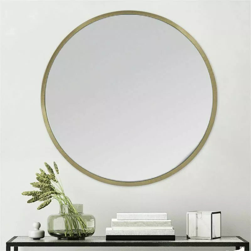 Stratton Home Decor Ava Round Mirror in Gold