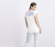 Style & Co Contrast-Yoke Cotton Top, Size XXL