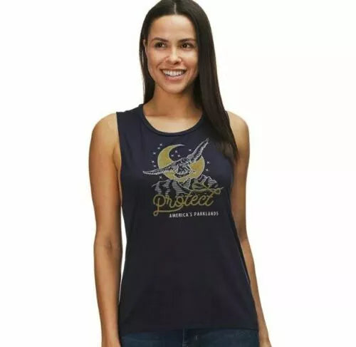 Parks Project Women's Protect Our Parks Sleeveless Shirt , Dark Navy, XL