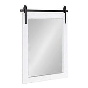 Kate and Laurel Cates Classic Rectangle Framed White Wall Mirror, 24x18