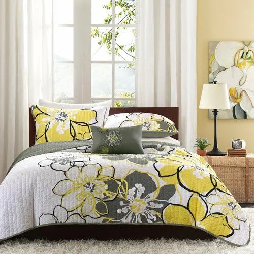 Mi Zone Allison Coverlet Set in Yellow, Twin/Twin XL