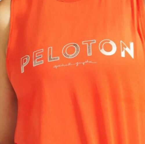 Peloton Womens Active Muscle Orange Tank, Size Medium