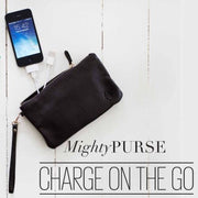 Mighty Purse Coral Genuine Leather 4000mAh Phone Charger Purse By HButler