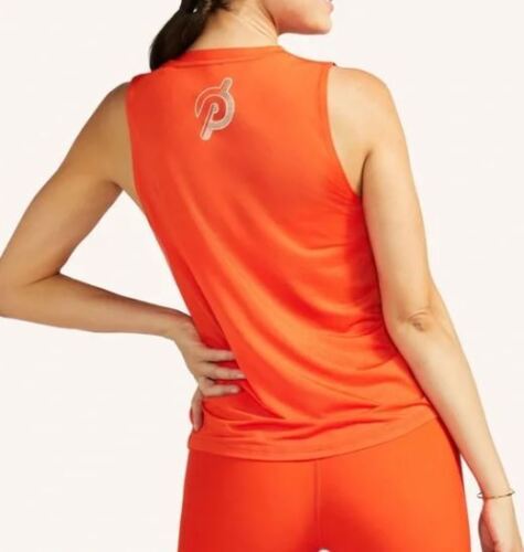 Peloton Womens Active Muscle Orange Tank, Size Medium