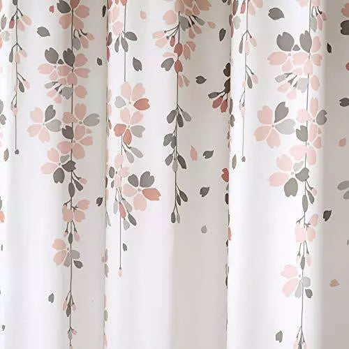 Lush Decor Weeping Flower Shower Curtain, Blush, 72X72