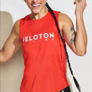 Peloton Womens Active Muscle Orange Tank, Size Medium