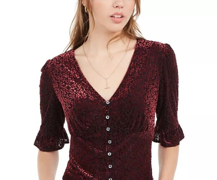 American Rag Juniors Burnout Velvet Top, Size Medium