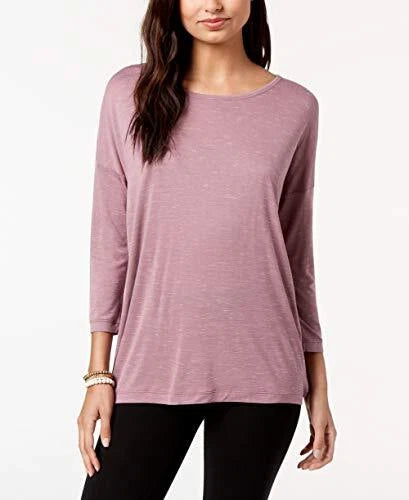Ideology Drop-Shoulder Pleated Back Long-Sleeve T-Shirt