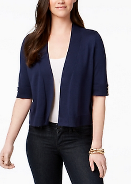 Style and Co Triple-Threat Crop Cardigan, Size Small