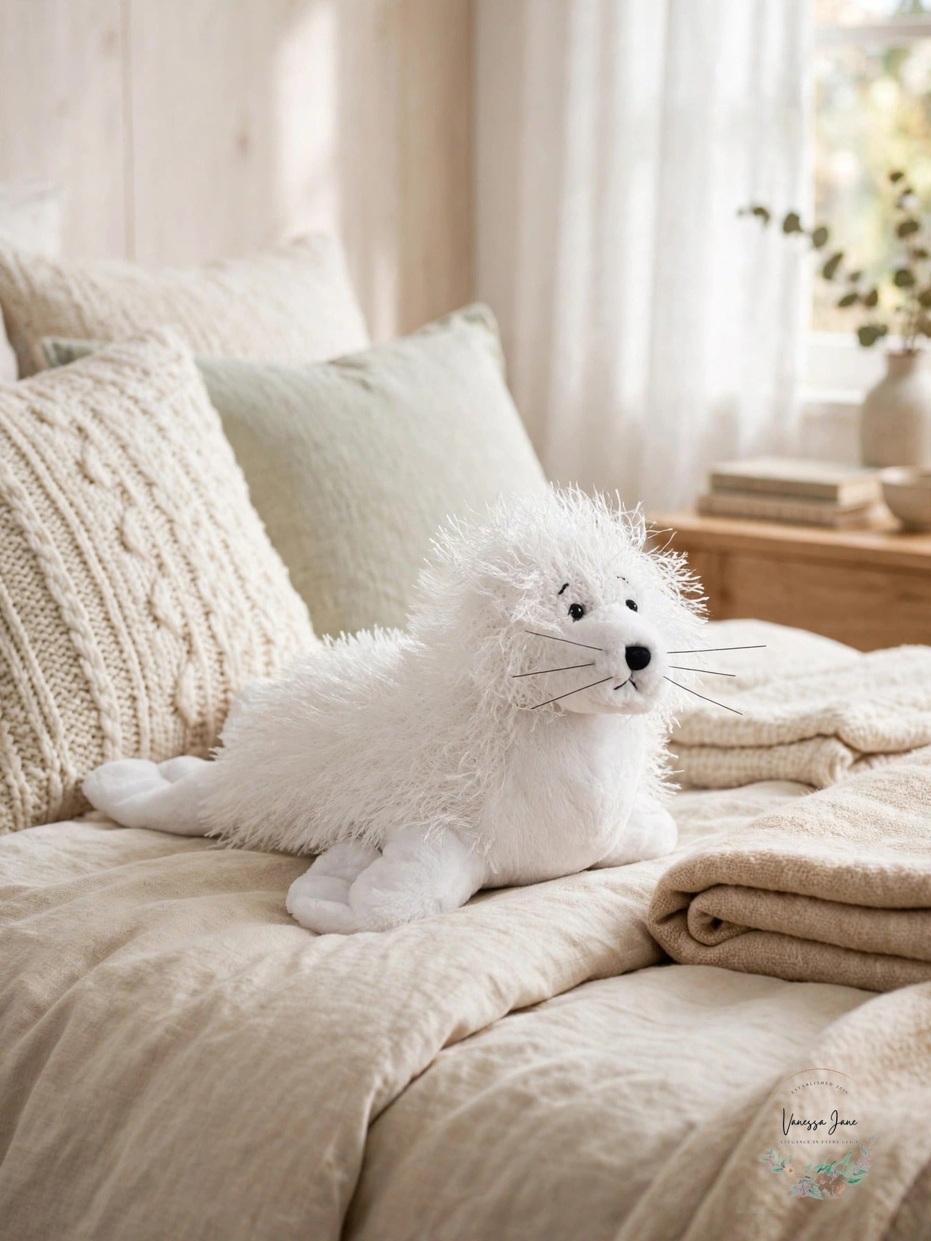 Ganz Webkinz Seal Plush Stuffed Animal, White