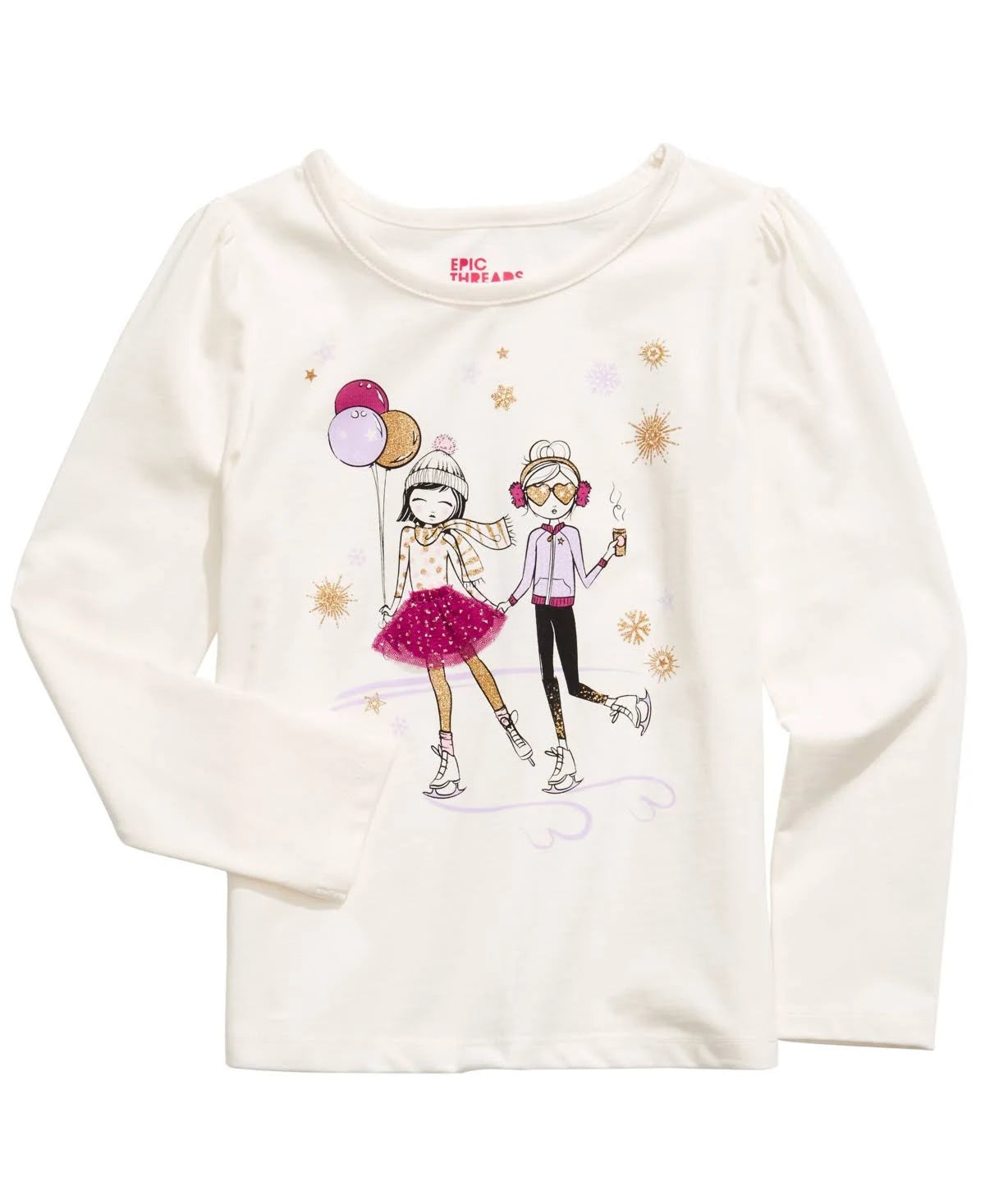 Epic Threads Little Girls Skating Girls T-Shirt, Size 5