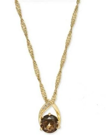 Charter Club Crystal Pendant Necklace in 18K Rose Gold Plate