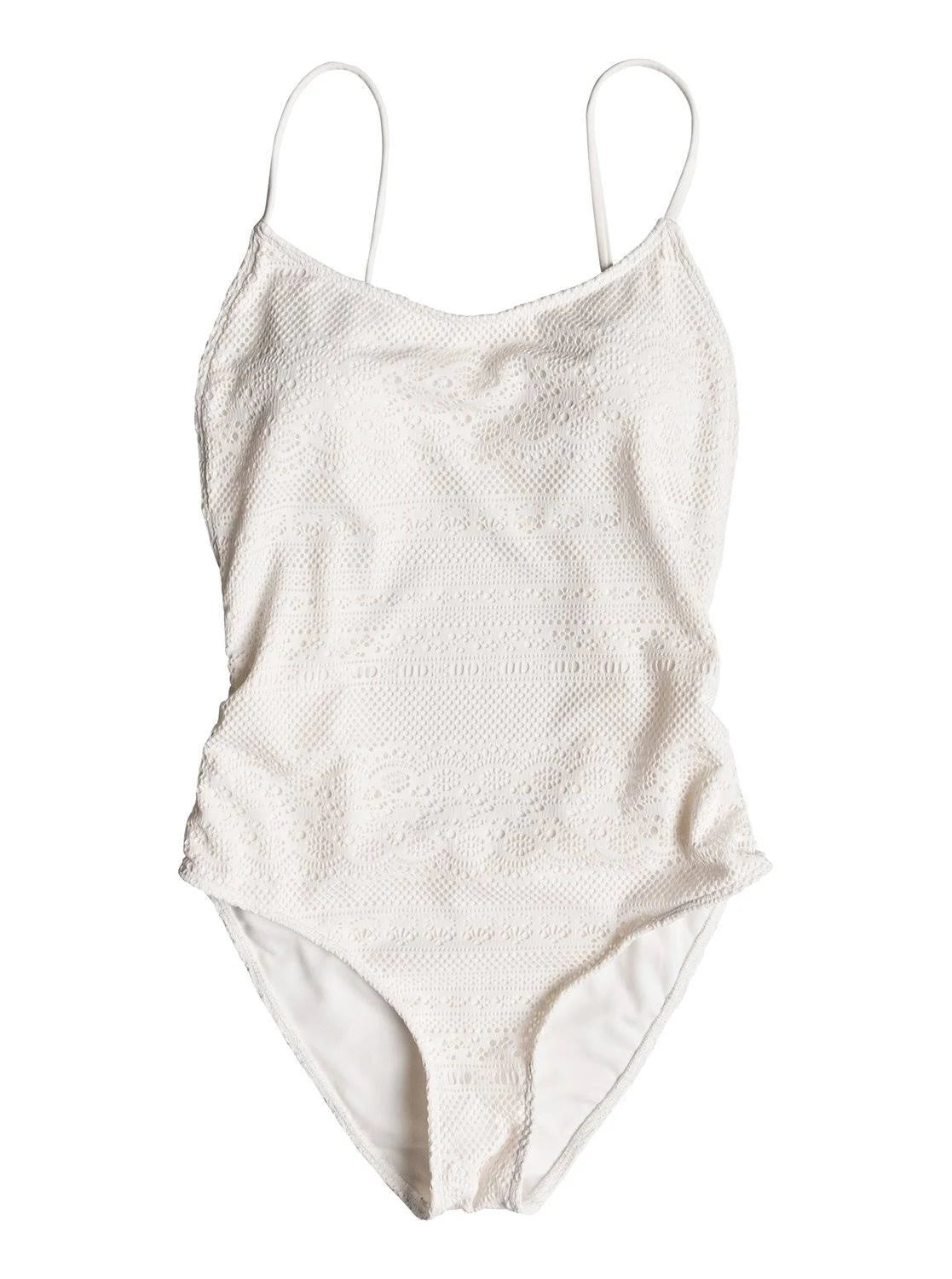 Roxy Womens Surf Memory One Piece Swimsuit, Marshmallow, Large