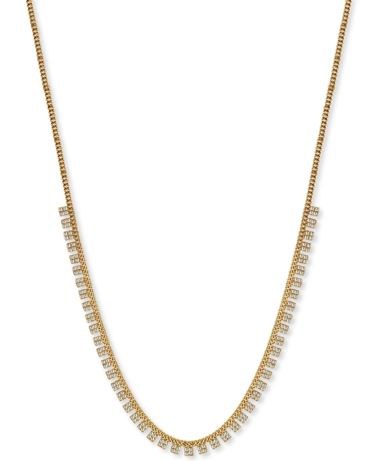 Argento Vivo Zirconia 18 Statement Necklace in 18k Gold-Plated Sterling Silver