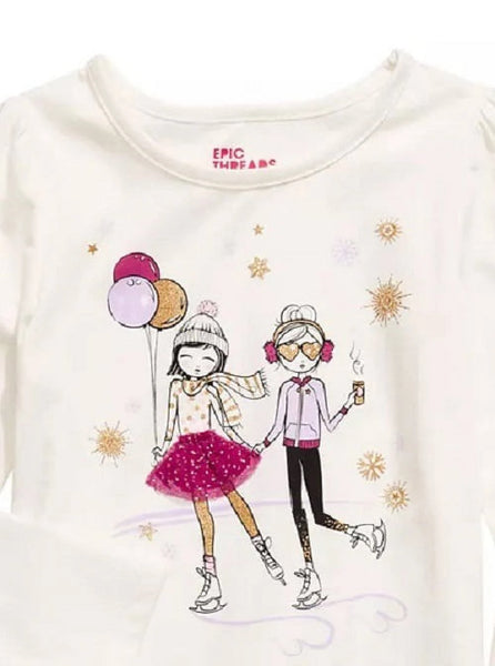 Epic Threads Little Girls Skating Girls T-Shirt, Size 5