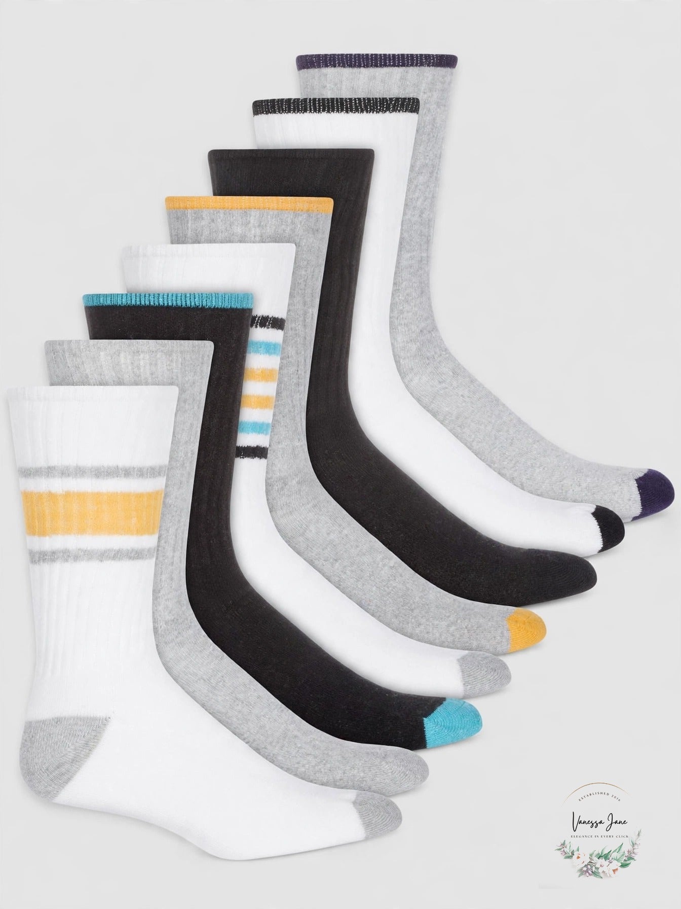 Club Room Men's Crew Socks, 8-Pack, One Size