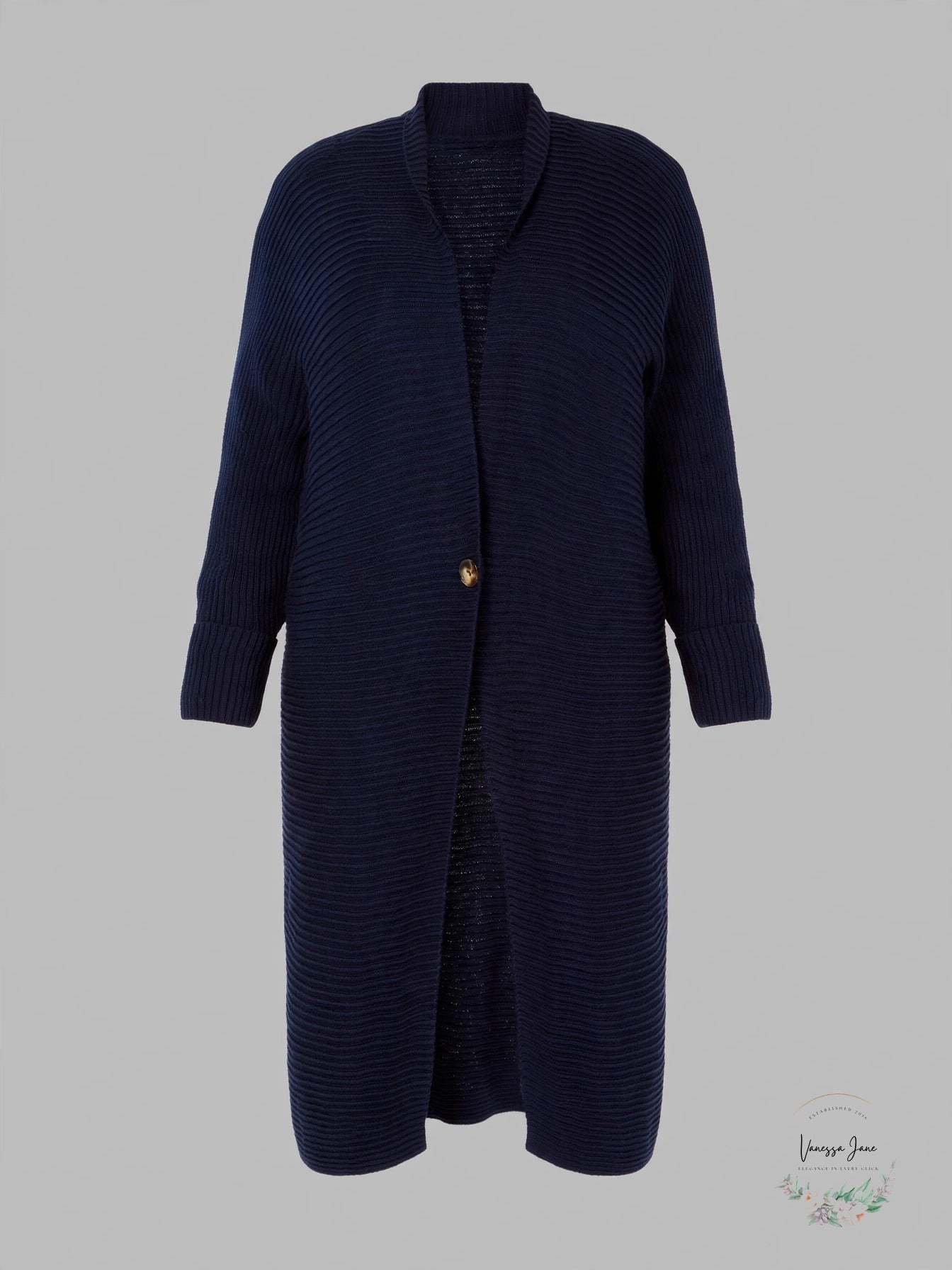 Charter Club Women's Plus Ribbed One-Button Duster Sweater