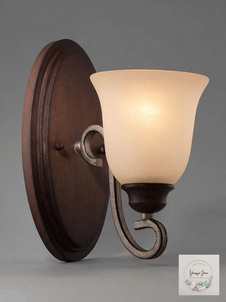 Minka-Lavery 5351-593 Wall Sconce, 1-Light, Sienna Silver Finish