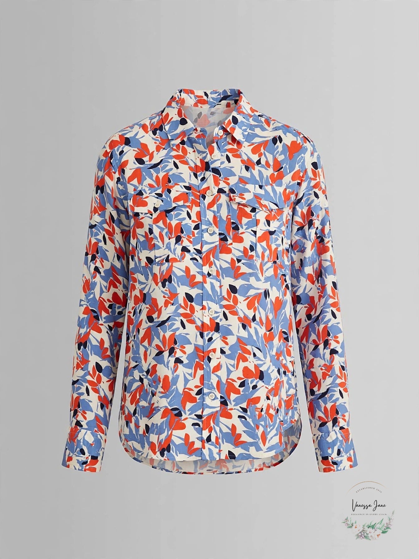 Lauren Ralph Lauren Womens Floral Cotton Voile Shirt, Size Medium