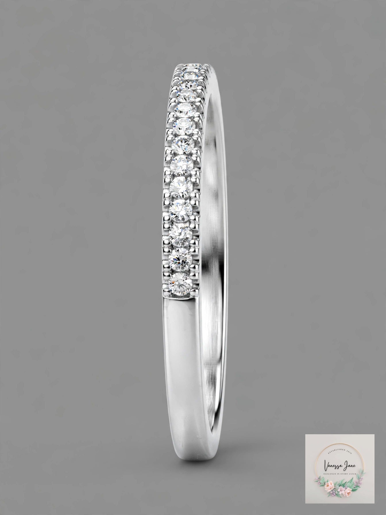 Giani Bernini Sterling Silver Cubic Zirconia Band Ring, Size 8 NWT