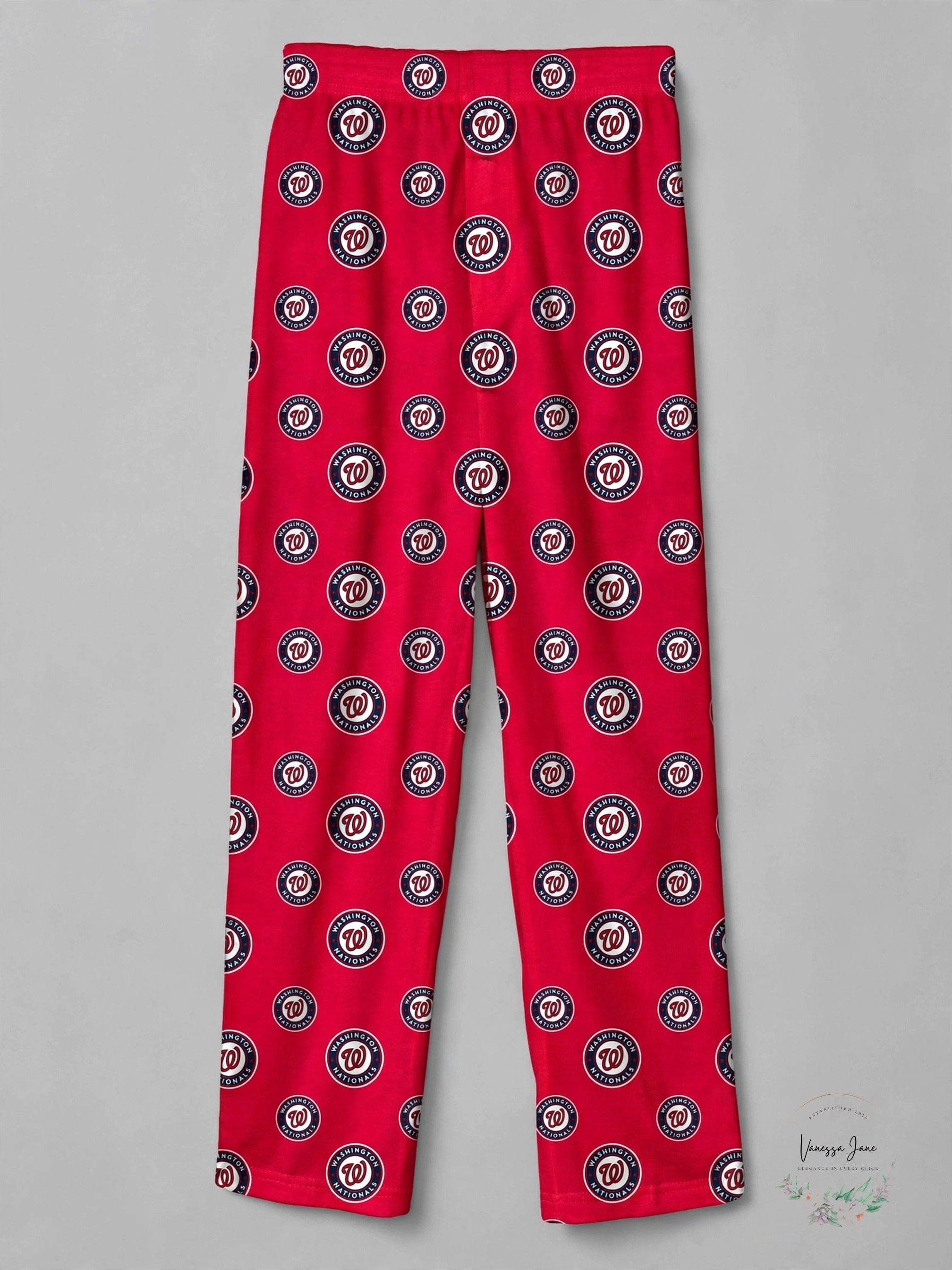 Washington Nationals Toddler Boys’ Printed Lounge Pants – Red, 3T