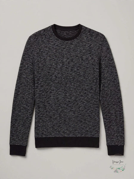 Alfani Men's Star Textured Crewneck Sweater Black, Size Large