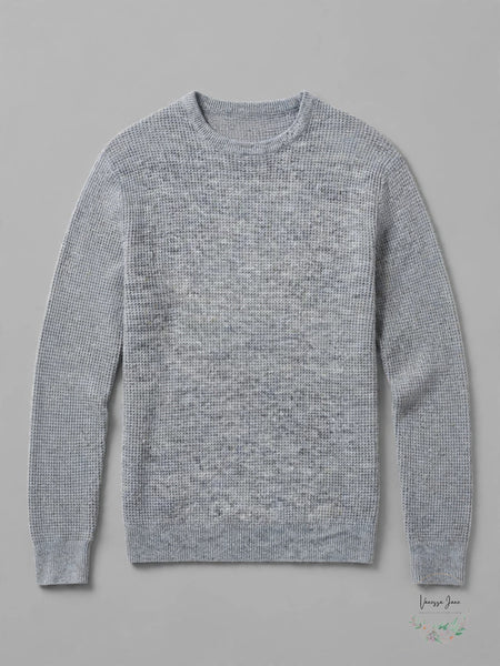 Weatherproof Vintage Men's Waffle Knit Sweater, Size XXL, Gray Marl